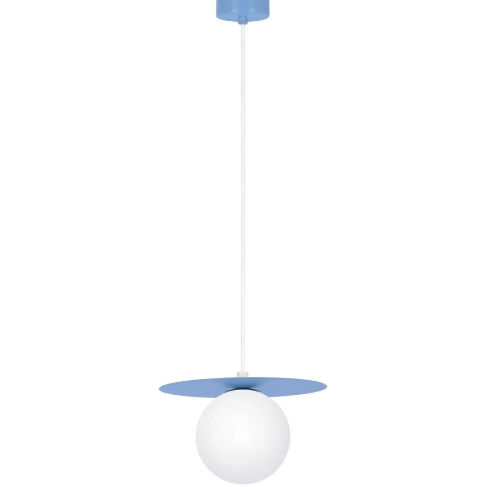 Sklep Kaja Unikalna, niebieska lampa wisząca z kloszem K-5445 z serii ROBIN New