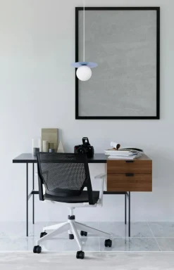 Sklep Kaja Unikalna, niebieska lampa wisząca z kloszem K-5445 z serii ROBIN New