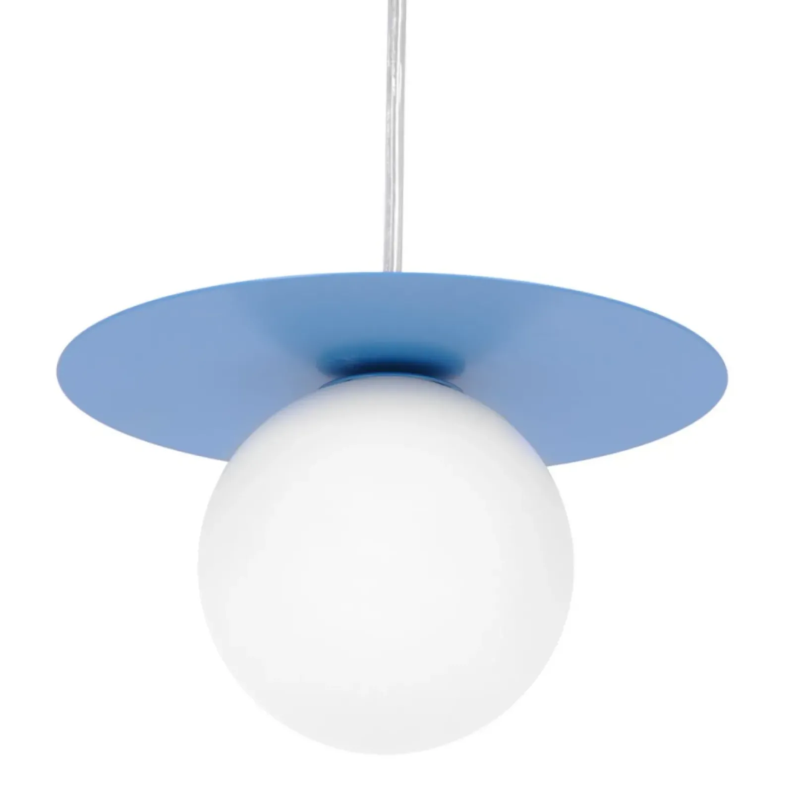 Sklep Kaja Unikalna, niebieska lampa wisząca z kloszem K-5445 z serii ROBIN New
