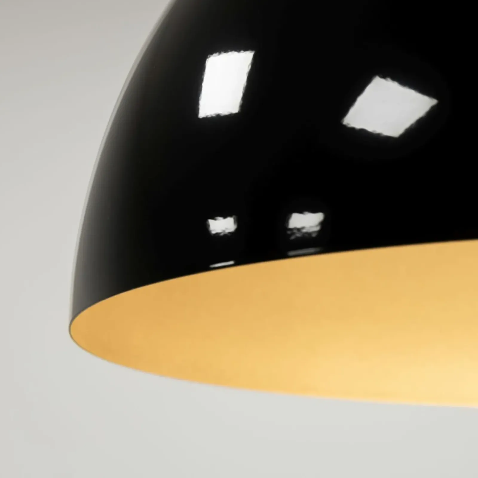 Sklep Kaja Uniwersalna, czarno-złota lampa wisząca ⌀50cm 10693 HEMISPHERE | Kaja Store