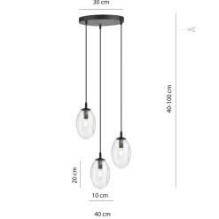 Sklep Kaja Uniwersalna lampa z przezroczystymi kloszami 1265/3PREM z serii ASTRAL Clearance