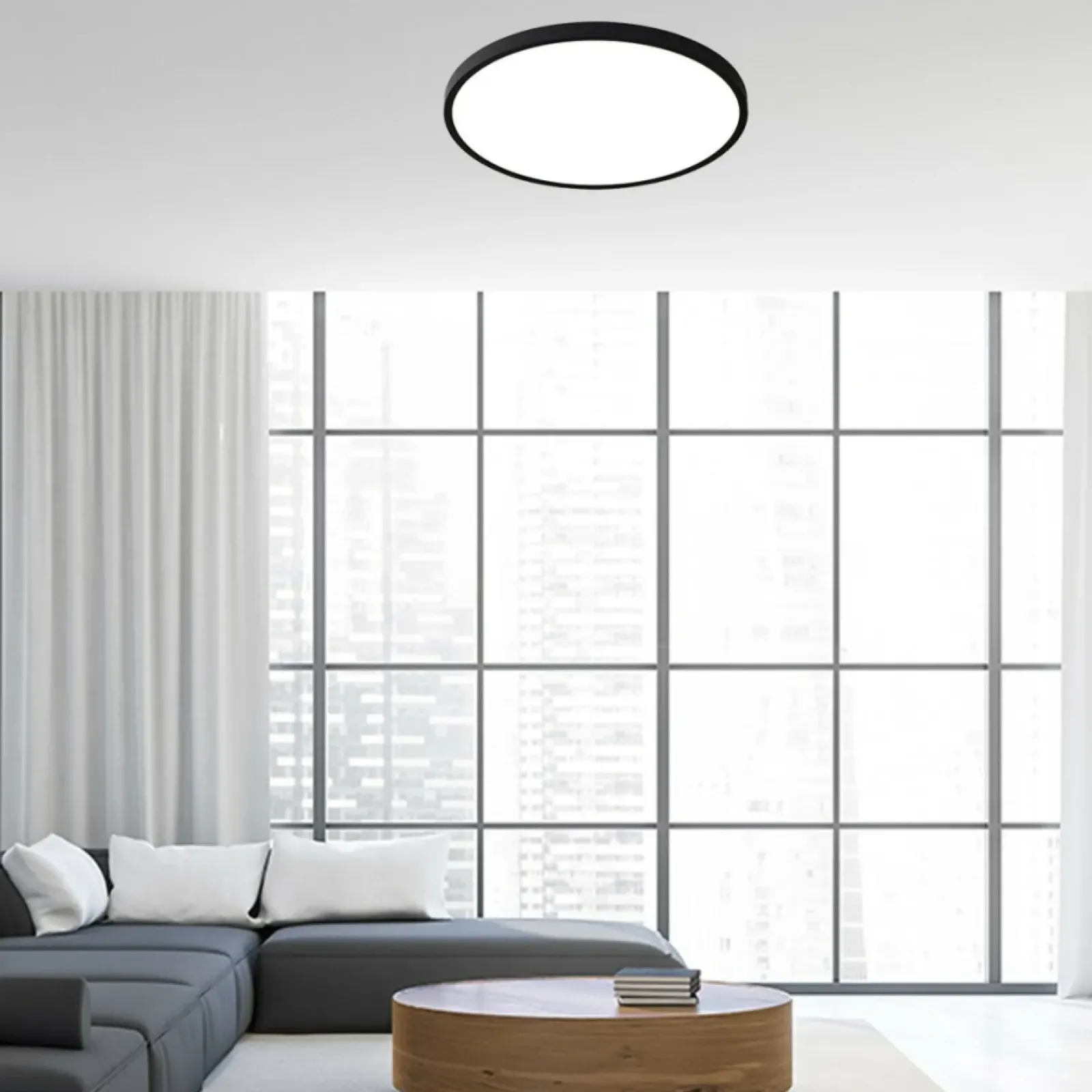 Sklep Kaja Uniwersalny plafon LED ⌀48cm LP-2505/1C-48 BK CALIFORNIA | Kaja* Lampy Led|Plafony Nowoczesne