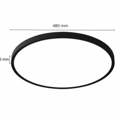 Sklep Kaja Uniwersalny plafon LED ⌀48cm LP-2505/1C-48 BK CALIFORNIA | Kaja* Lampy Led|Plafony Nowoczesne