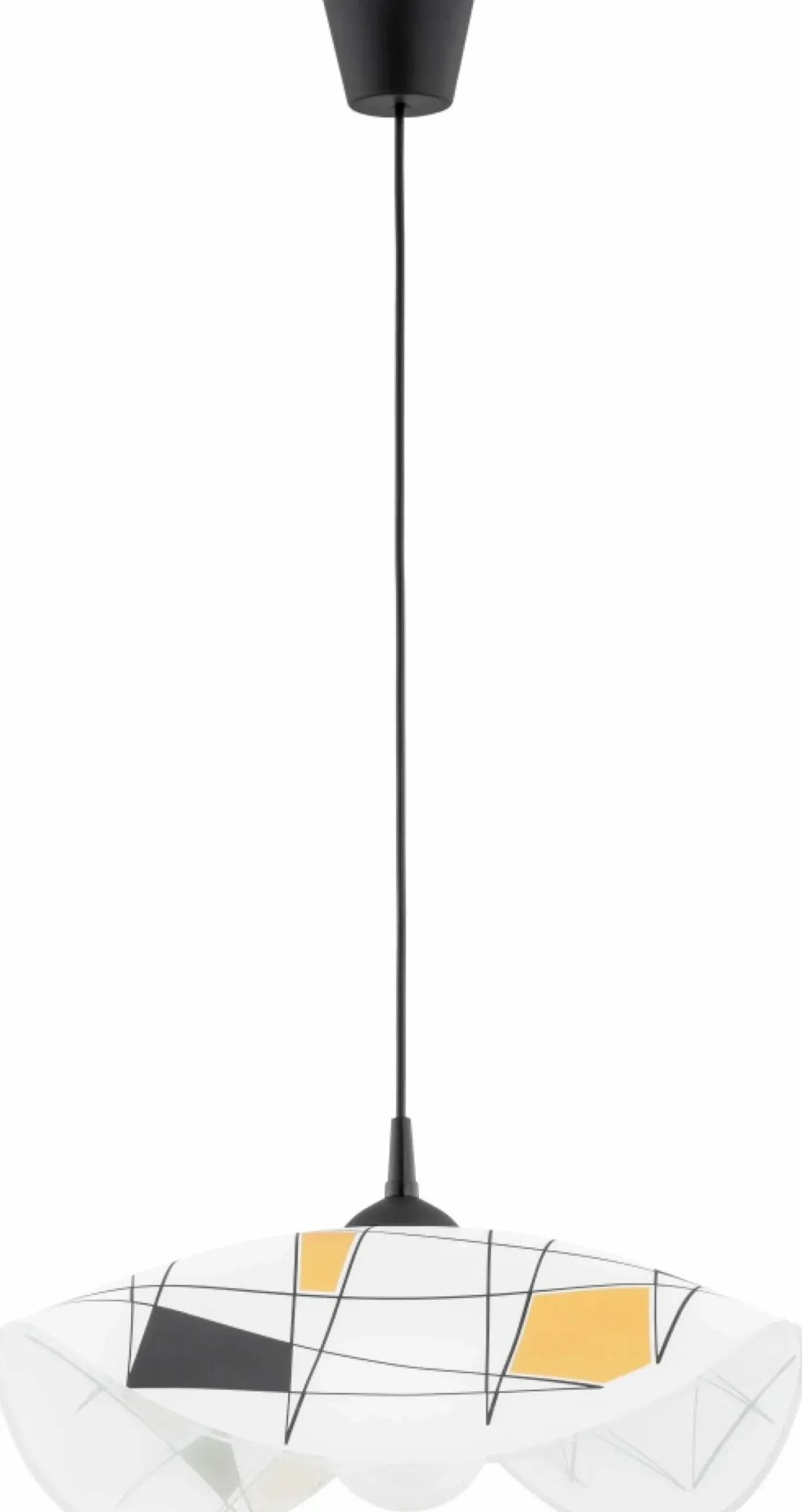 Sklep Kaja Vintage lampa wisząca z falowanym kloszem AL 60986 z serii FREZJA | Kaja Oświetl* Randole Tradycyjne