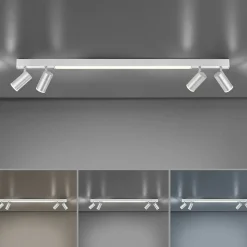 Sklep Kaja Świecąca listwa LED z reflektorami na pilot 6121-95 z serii PURE-LINES szary Hot