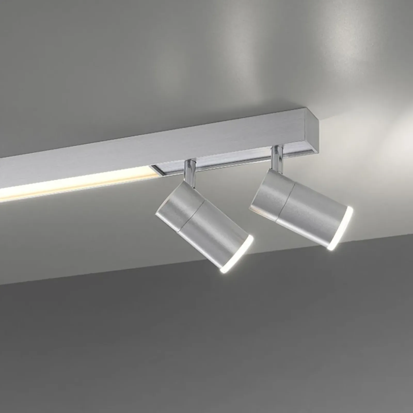 Sklep Kaja Świecąca listwa LED z reflektorami na pilot 6121-95 z serii PURE-LINES szary Hot