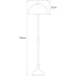 Sklep Kaja Wielobarwna lampa podłogowa, witraż K-F161386 z serii BUTTERFLY* Tradycyjne Lampy Podłogowe|Lampy Podłogowe