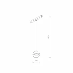 Sklep Kaja Wisząca lampa do szyny magnetycznej 1F 10653 LVM SLOT LED | Kaja* Szynoprzewody Podtynkowe|Szynoprzewody Natynkowe