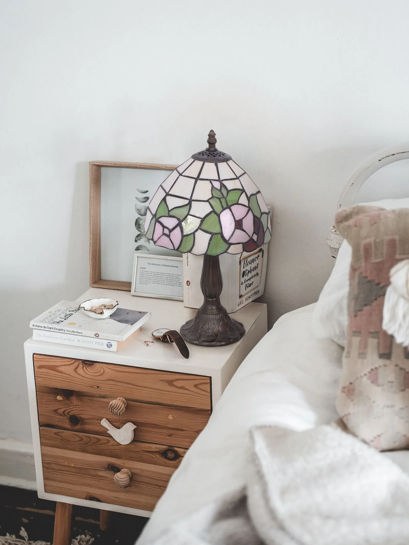 Sklep Kaja Witrażowa, nietuzinkowa lampka stołowa K-G08529 TECO | Kaja* Lampki Stołowe Retro