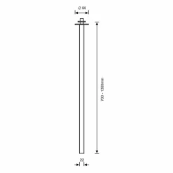 Sklep Kaja Wpustowa, długa tuba - miedź mat 80cm ANT 9426 ALHA T | Kaja* Oprawy Podtynkowe