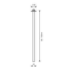 Sklep Kaja Wpustowa oprawa tuba - platyna mat 80cm ANT 9423 ALHA T | Kaja* Oprawy Podtynkowe