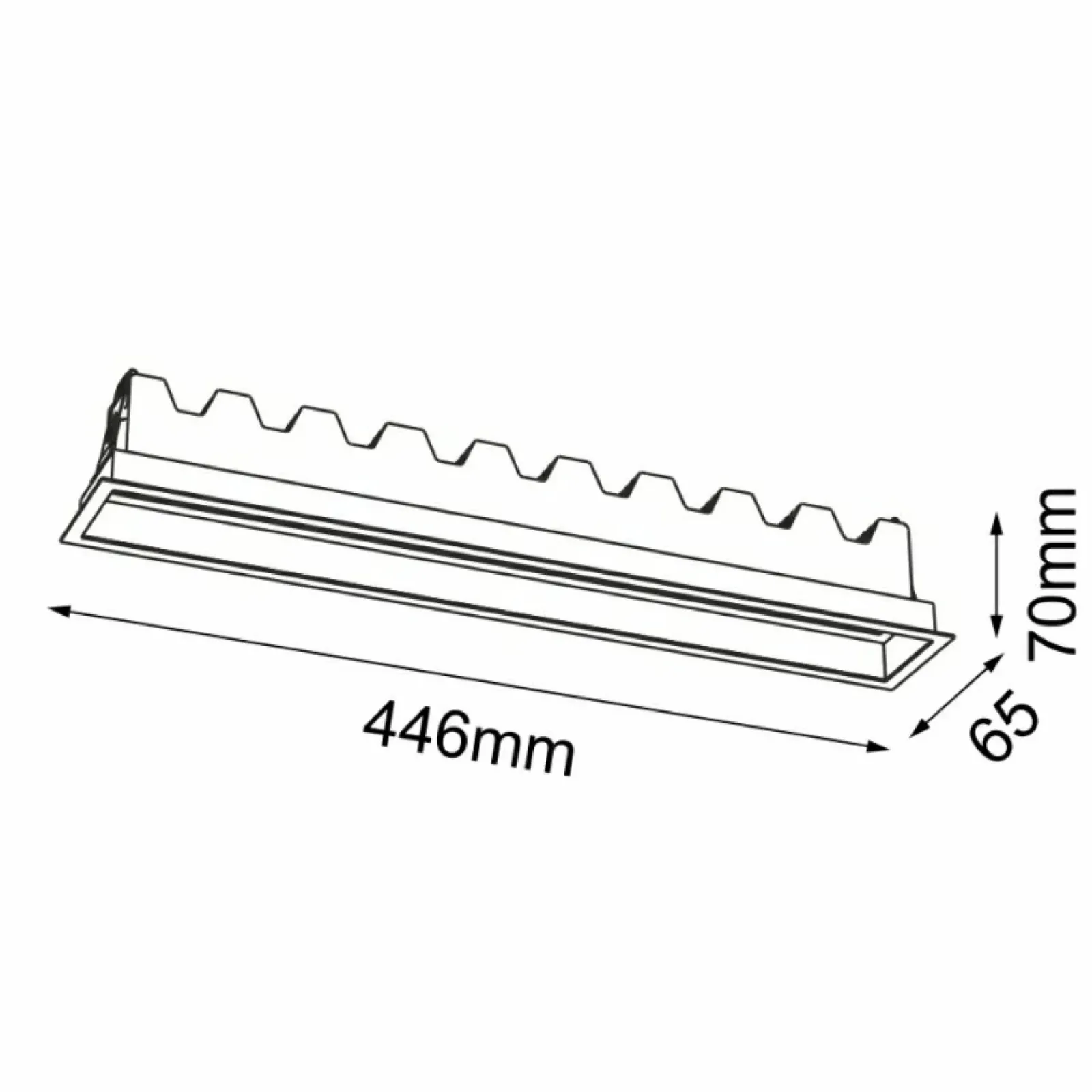 Sklep Kaja Wpuszczana lampa do korytarza LED 30W 3000K ANT 3054 A-GLARE | Kaja* Lampy Led|Oprawy Podtynkowe