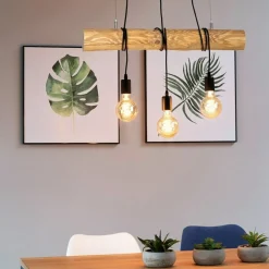 Sklep Kaja Wąska, drewniana lampa wisząca do kuchni 68304304 TRABO SHORT | Kaja Flash Sale