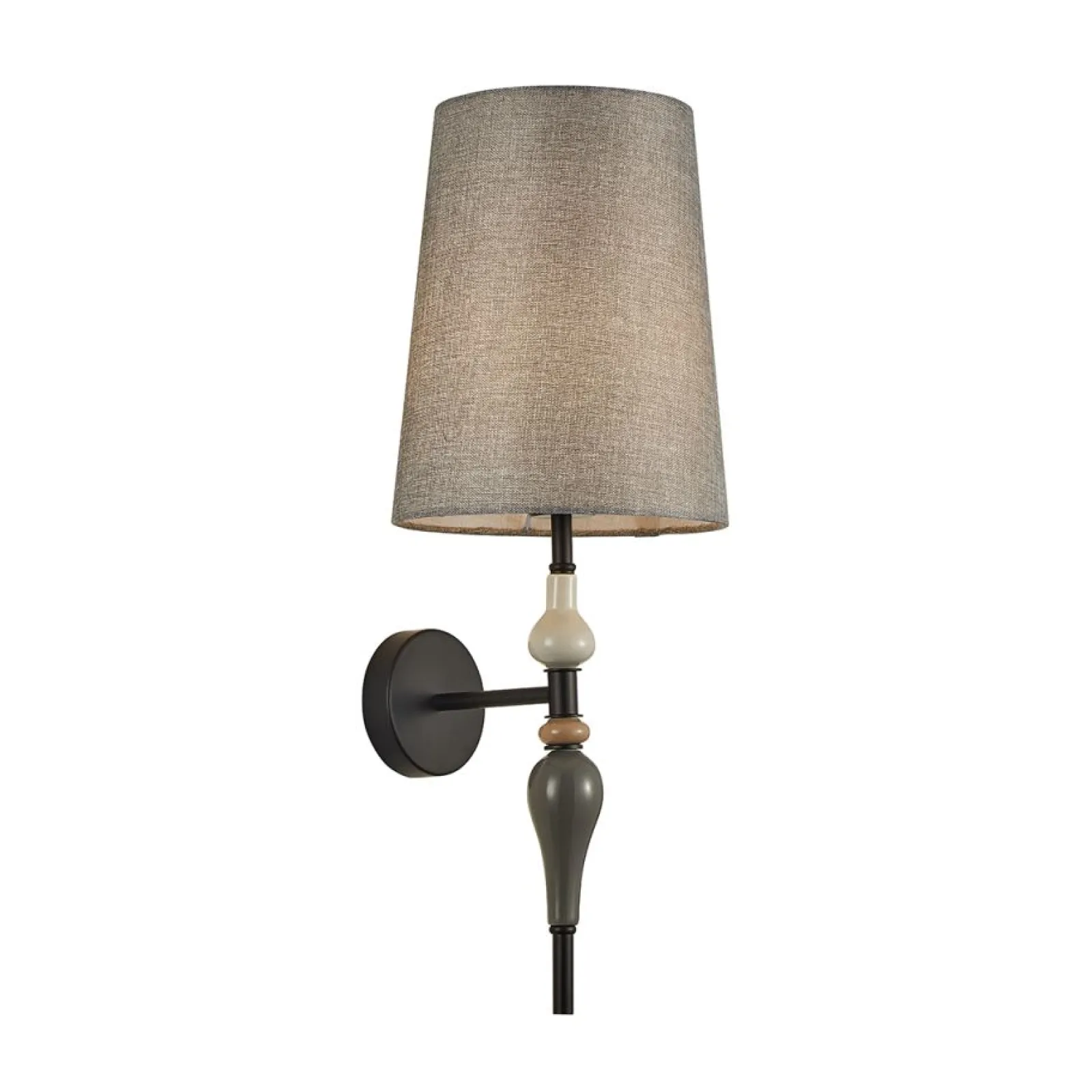 Sklep Kaja Wąska lampa ścienna do stylowej sypialni WL-22374-BK NEROM | Kaja* Kinkiety Tradycyjne