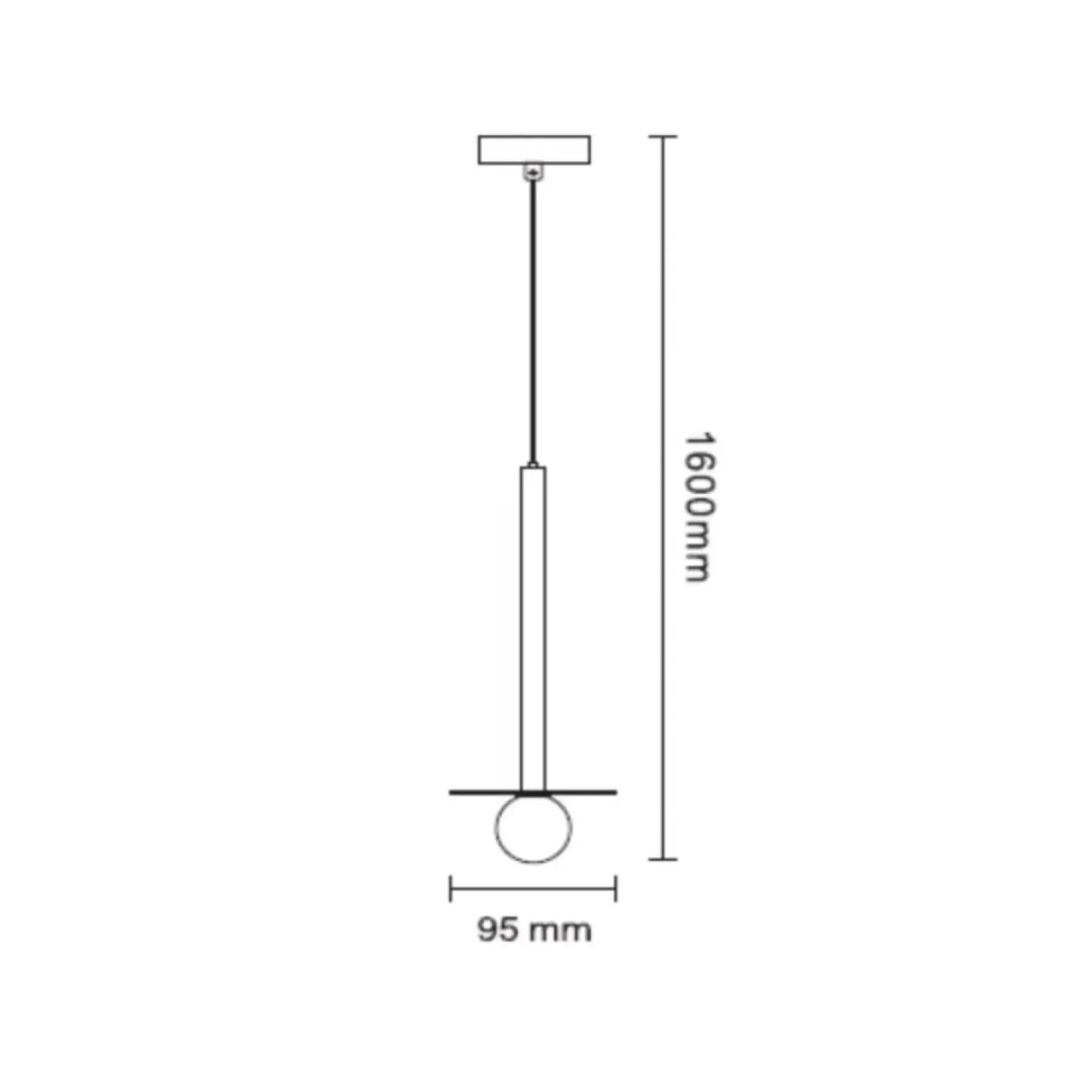 Sklep Kaja Wąska lampa wisząca do łazienki LP-048/1PS GR BOLITA | Kaja Clearance