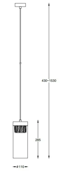 Sklep Kaja Wąska lampa wisząca do kuchni P0389-01D-0FD2 GEM| Kaja Oświetlenie Best