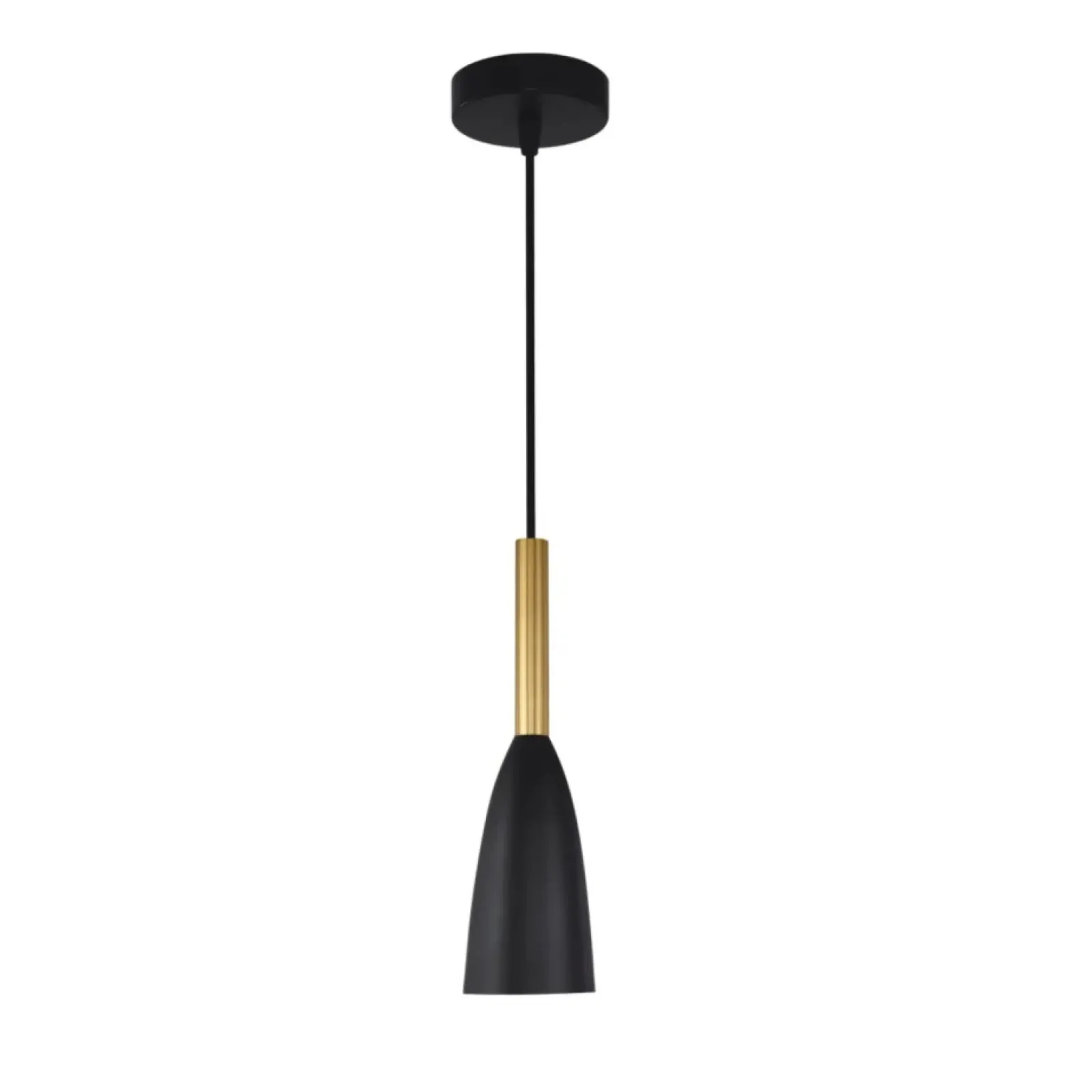 Sklep Kaja Wąska lampa wisząca nad wyspę LP-181/1P BK/GD SOLIN | Kaja Oświetlenie Cheap