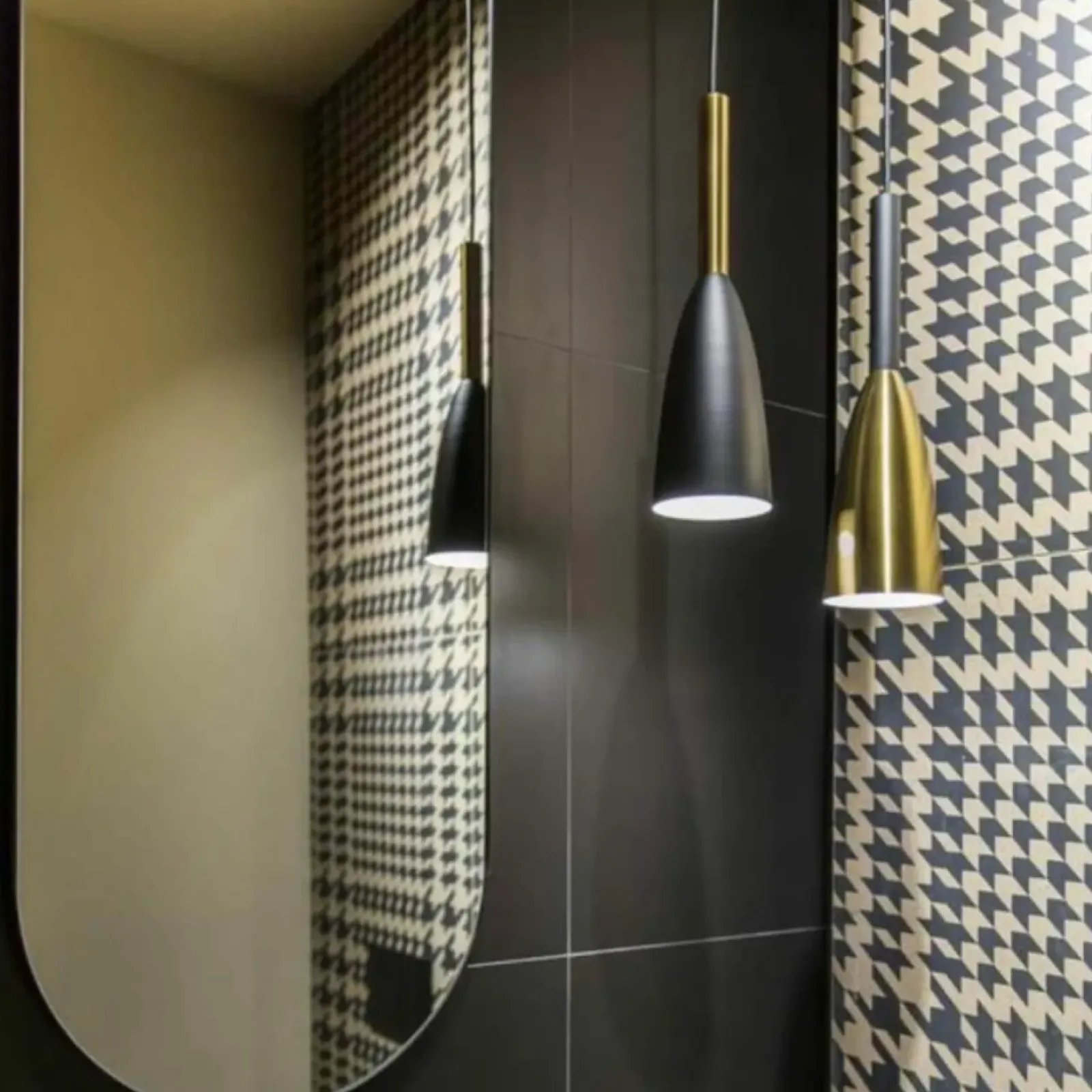 Sklep Kaja Wąska lampa wisząca nad wyspę LP-181/1P BK/GD SOLIN | Kaja Oświetlenie Cheap