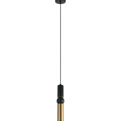 Sklep Kaja Wąska lampa wisząca tuba PND-14290-1-BRO-BK ISIDORA | Kaja Oświetlenie Cheap