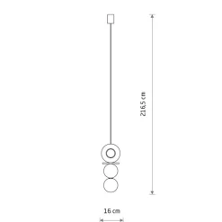 Sklep Kaja Wąska lampa wisząca z gwintem G9 11173 DROPS | Kaja Oświetlenie Fashion