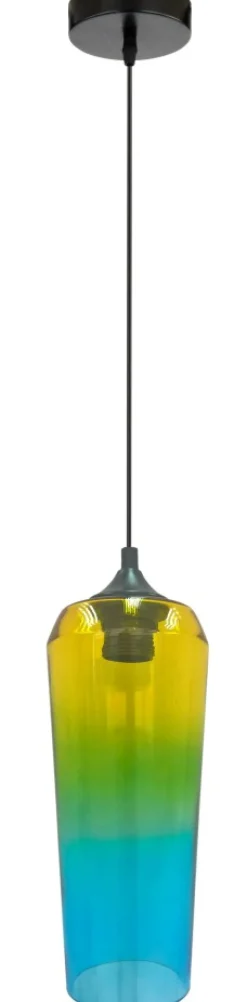 Sklep Kaja Wąska lampa z kolorowym kloszem na zwisie 31-51844 EOL | Kaja* Randole Tradycyjne