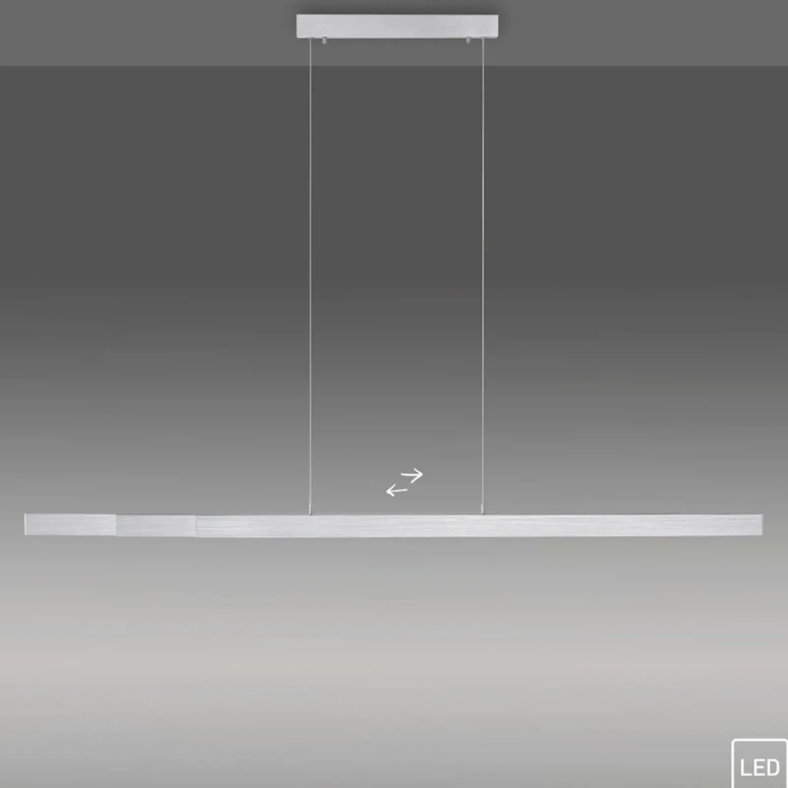 Sklep Kaja Wąska, wisząca lampa sufitowa LED 11660-95 z serii LUZI | Kaja szary Fashion