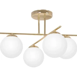 Sklep Kaja Wyjątkowa, biało-złota lampa sufitowa do jadalni K-5423 z serii REA Discount