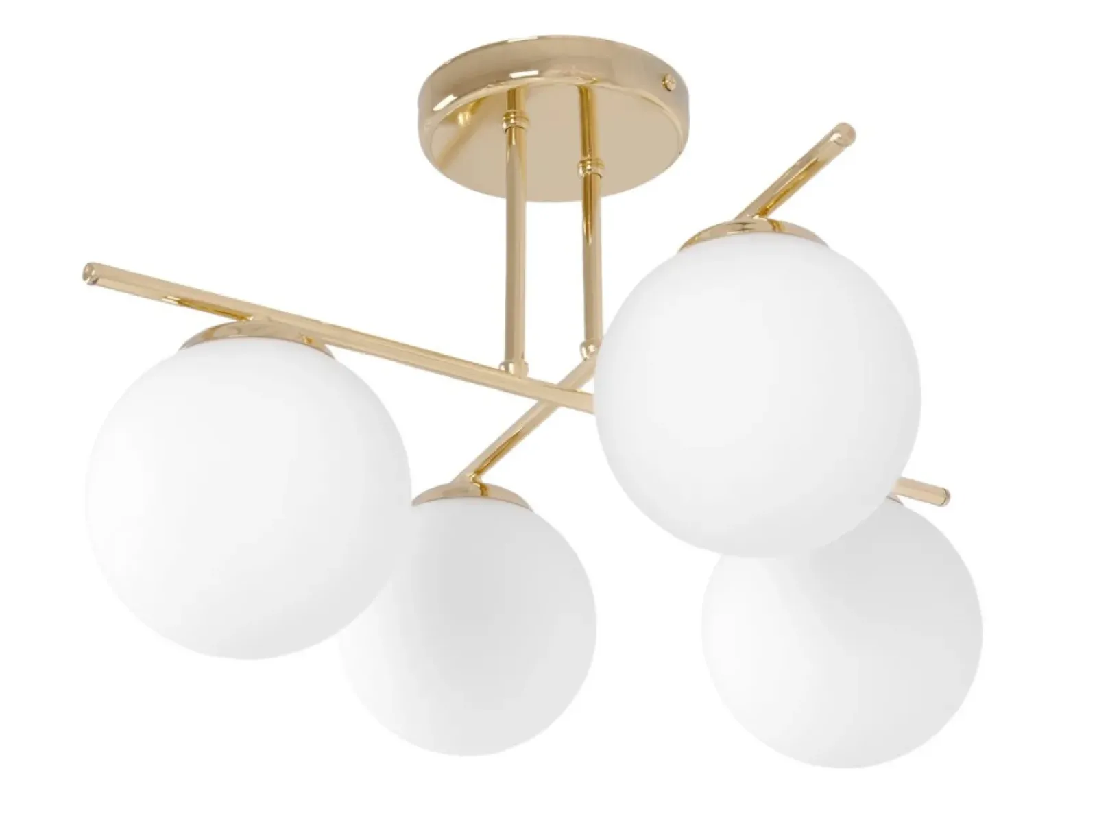 Sklep Kaja Wyjątkowa, biało-złota lampa sufitowa do jadalni K-5423 z serii REA Discount