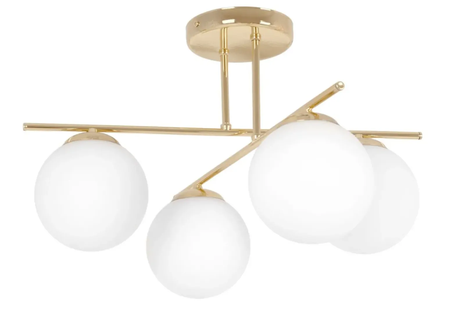 Sklep Kaja Wyjątkowa, biało-złota lampa sufitowa do jadalni K-5423 z serii REA Discount