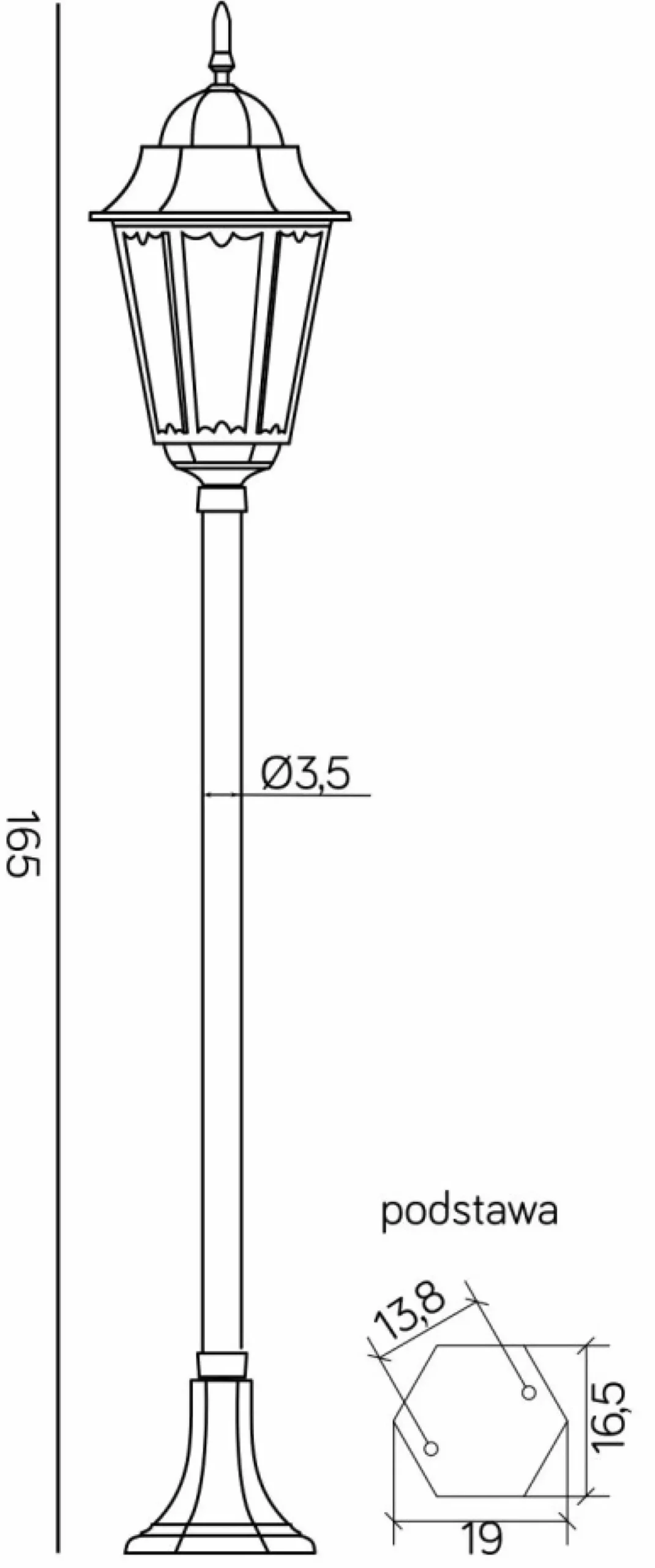 Sklep Kaja Wyjątkowa lampa ogrodowa K 5002/1/H z serii RETRO CLASSIC II | Kaja Oświetlenie* Lampy Ogrodowe Stojące
