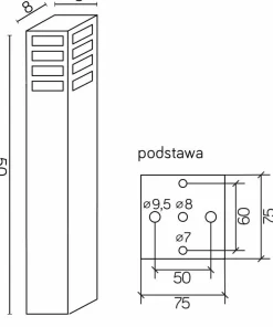 Sklep Kaja Wyjątkowa lampa ogrodowa, półmetrowa RADO III 2 DG z serii RADO III | Kaja Oświe* Lampy Ogrodowe Stojące