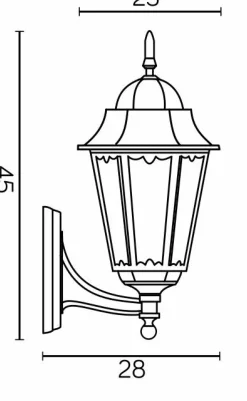 Sklep Kaja Wymyślna lampa elewacyjna K 3012/1/DH g z serii RETRO CLASSIC II | Kaja Oświetle* Kinkiety Ogrodowe