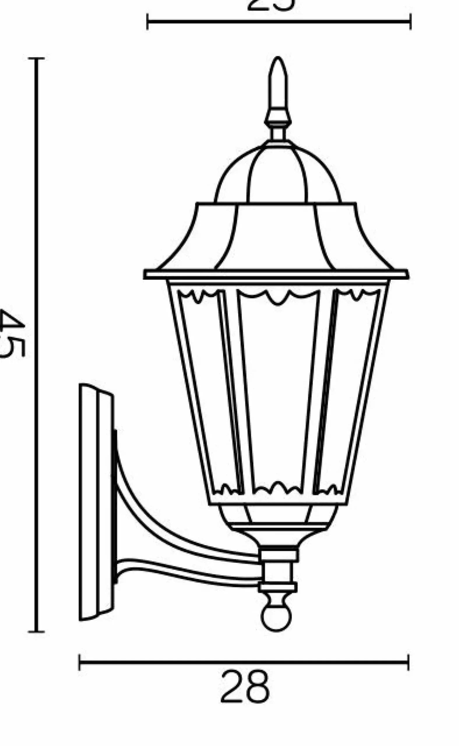 Sklep Kaja Wymyślna lampa elewacyjna K 3012/1/DH g z serii RETRO CLASSIC II | Kaja Oświetle* Kinkiety Ogrodowe