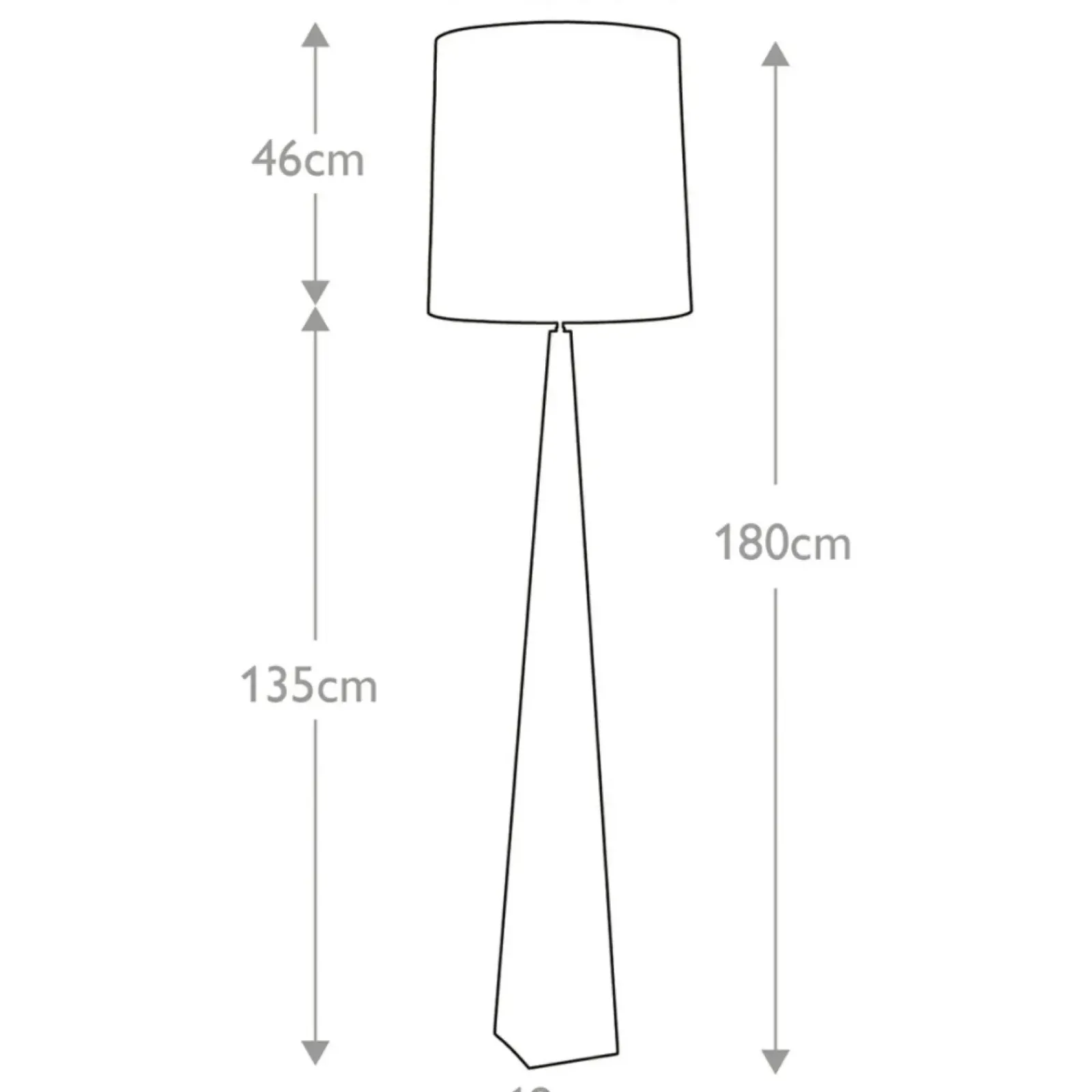 Sklep Kaja Wysoka, czarno-biała lampa podłogowa ASCENT-FL-BLK-W z serii ASCENT* Lampy Podłogowe Z Abażurem|Tradycyjne Lampy Podłogowe