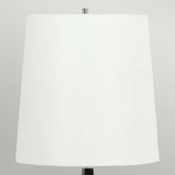 Sklep Kaja Wysoka, czarno-biała lampa podłogowa ASCENT-FL-BLK-W z serii ASCENT* Lampy Podłogowe Z Abażurem|Tradycyjne Lampy Podłogowe