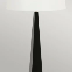Sklep Kaja Wysoka, czarno-biała lampa podłogowa ASCENT-FL-BLK-W z serii ASCENT* Lampy Podłogowe Z Abażurem|Tradycyjne Lampy Podłogowe