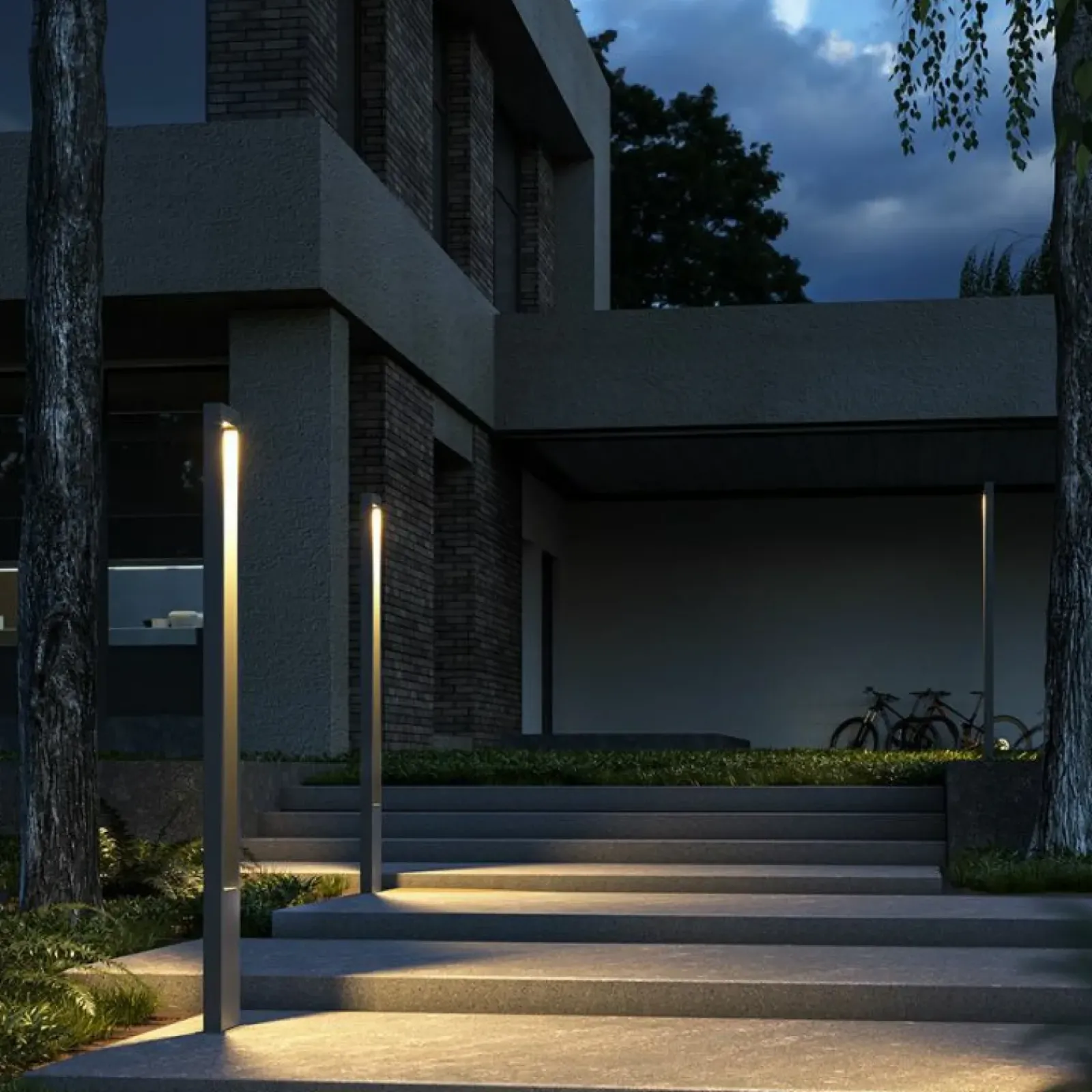 Sklep Kaja Wysoka lampa do ogrodu, ramka LED 200cm O425FL-L25GF BONN* Lampy Ogrodowe Stojące
