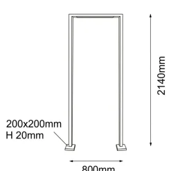Sklep Kaja Wysoka lampa nad wejście do ogrodu 214cm ANT 9929 TAKETA | Kaja* Lampy Ogrodowe Stojące
