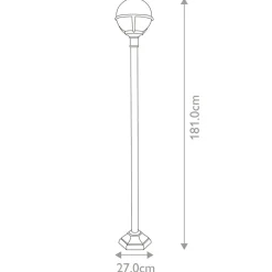 Sklep Kaja Wysoka lampa ogrodowa, czarna GLENBEIGH-POST z serii GLENBEIGH* Lampy Ogrodowe Stojące