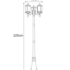 Sklep Kaja Wysoka lampa ogrodowa do oświetlenia alejek K-8218 z serii CHICAGO* Latarnie Ogrodowe|Lampy Ogrodowe Stojące