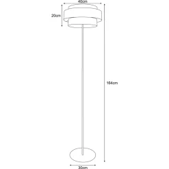 Sklep Kaja Wysoka lampa podłogowa do salonu, z abażurem K-5285 z serii AMOS* Lampy Podłogowe Z Abażurem|Tradycyjne Lampy Podłogowe