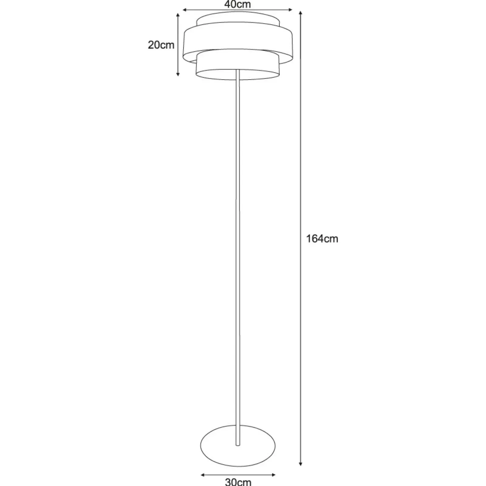 Sklep Kaja Wysoka lampa podłogowa do salonu, z abażurem K-5285 z serii AMOS* Lampy Podłogowe Z Abażurem|Tradycyjne Lampy Podłogowe
