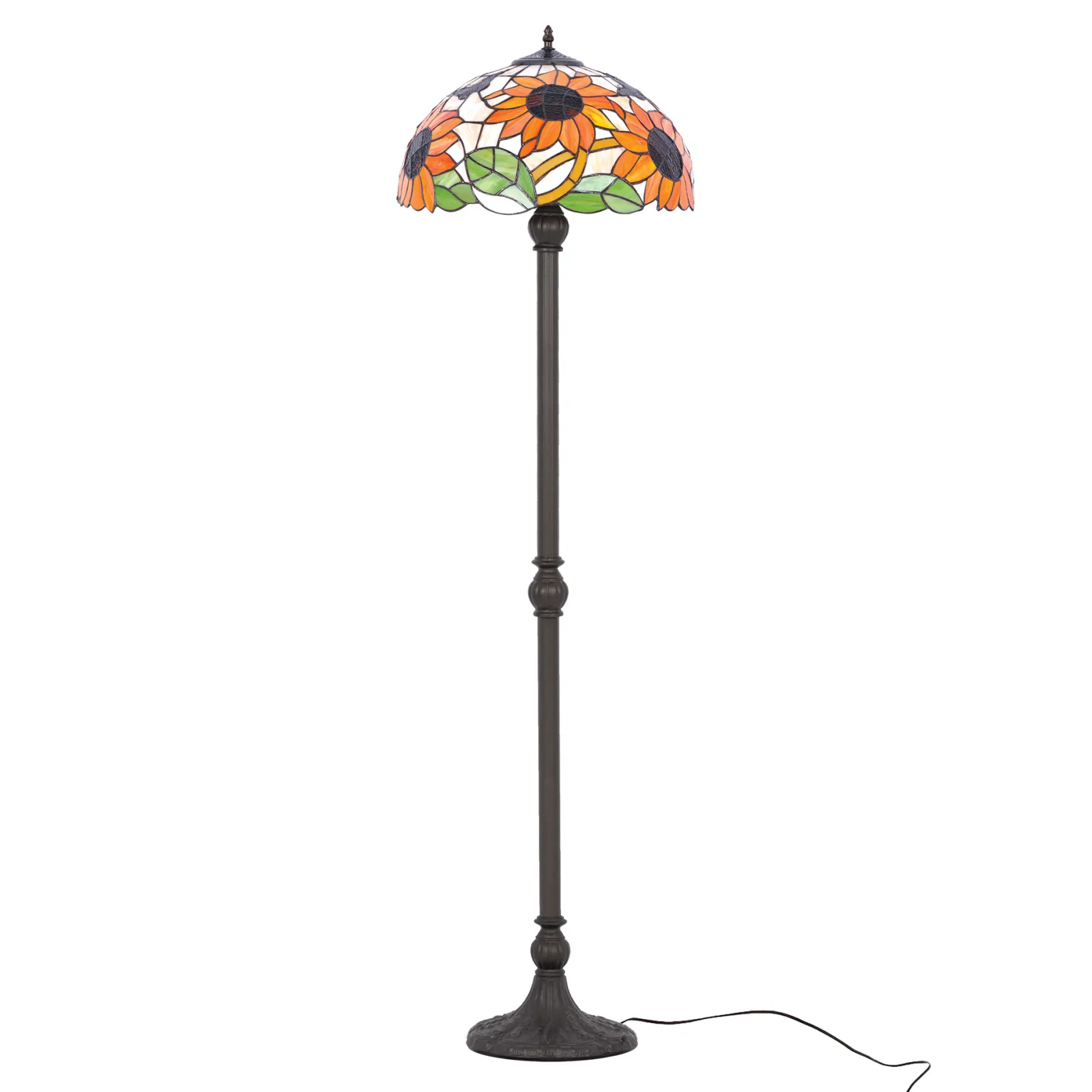 Sklep Kaja Wysoka lampa podłogowa z okazałym kloszem K-F16814 z serii SUNFLOWER* Tradycyjne Lampy Podłogowe|Lampy Podłogowe