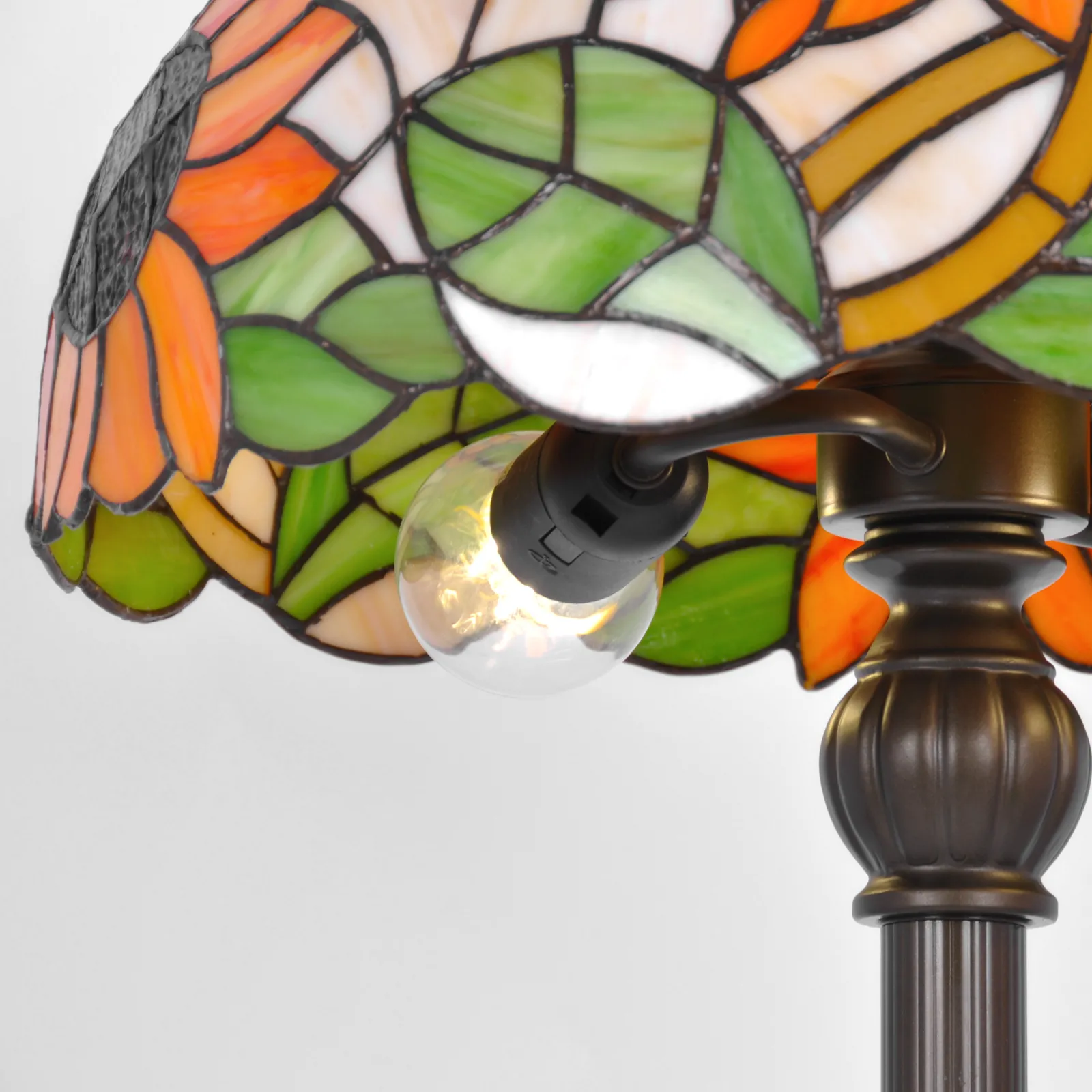 Sklep Kaja Wysoka lampa podłogowa z okazałym kloszem K-F16814 z serii SUNFLOWER* Tradycyjne Lampy Podłogowe|Lampy Podłogowe