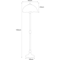 Sklep Kaja Wysoka lampa podłogowa z okazałym kloszem K-F16814 z serii SUNFLOWER* Tradycyjne Lampy Podłogowe|Lampy Podłogowe