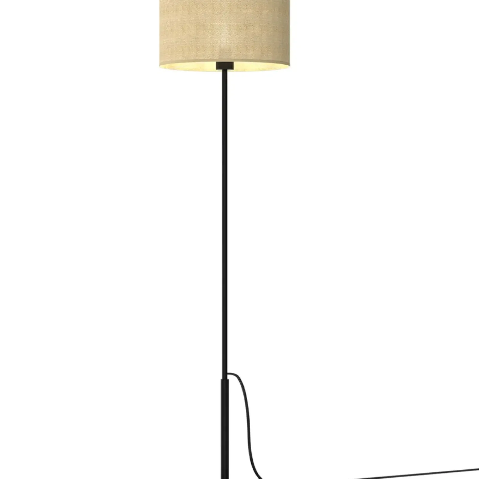 Sklep Kaja Wysoka lampa podłogowa z plecionym abażurem LX 5219 JUTE | Kaja* Lampy Podłogowe Z Abażurem