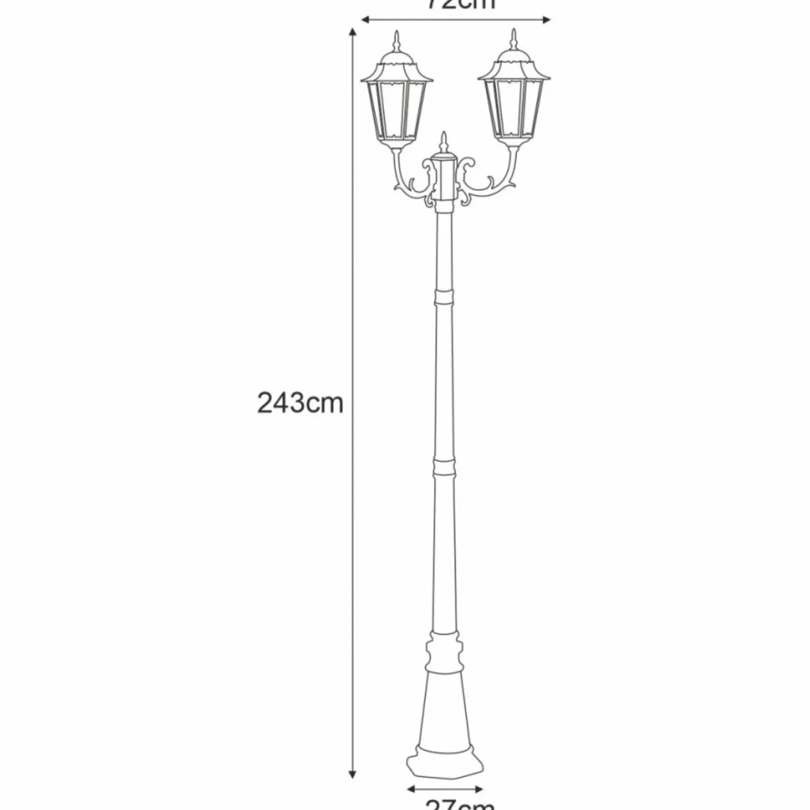Sklep Kaja Wysoka zewnętrzna lampa stojąca K-7006A2/2 czarna LOZANA | Kaja* Latarnie Ogrodowe|Lampy Ogrodowe Stojące