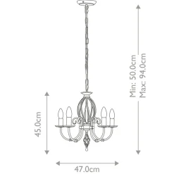 Sklep Kaja Wyszukana lampa wisząca, pałacowa ART5-AGD-BRASS z serii ARTISAN* Randole Tradycyjne