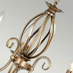 Sklep Kaja Wytworna lampa wisząca do jadalni ART3-AGD-BRASS z serii ARTISAN* Randole Tradycyjne