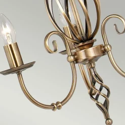 Sklep Kaja Wytworna lampa wisząca do jadalni ART3-AGD-BRASS z serii ARTISAN* Randole Tradycyjne